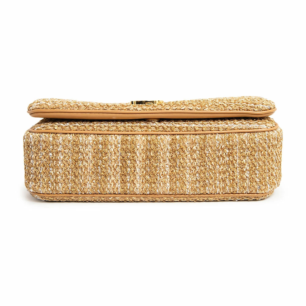 Burberry Effect Laura Chain Shoulder Bag Viscose Polyurethane Leather Beige - Picture 8 of 10